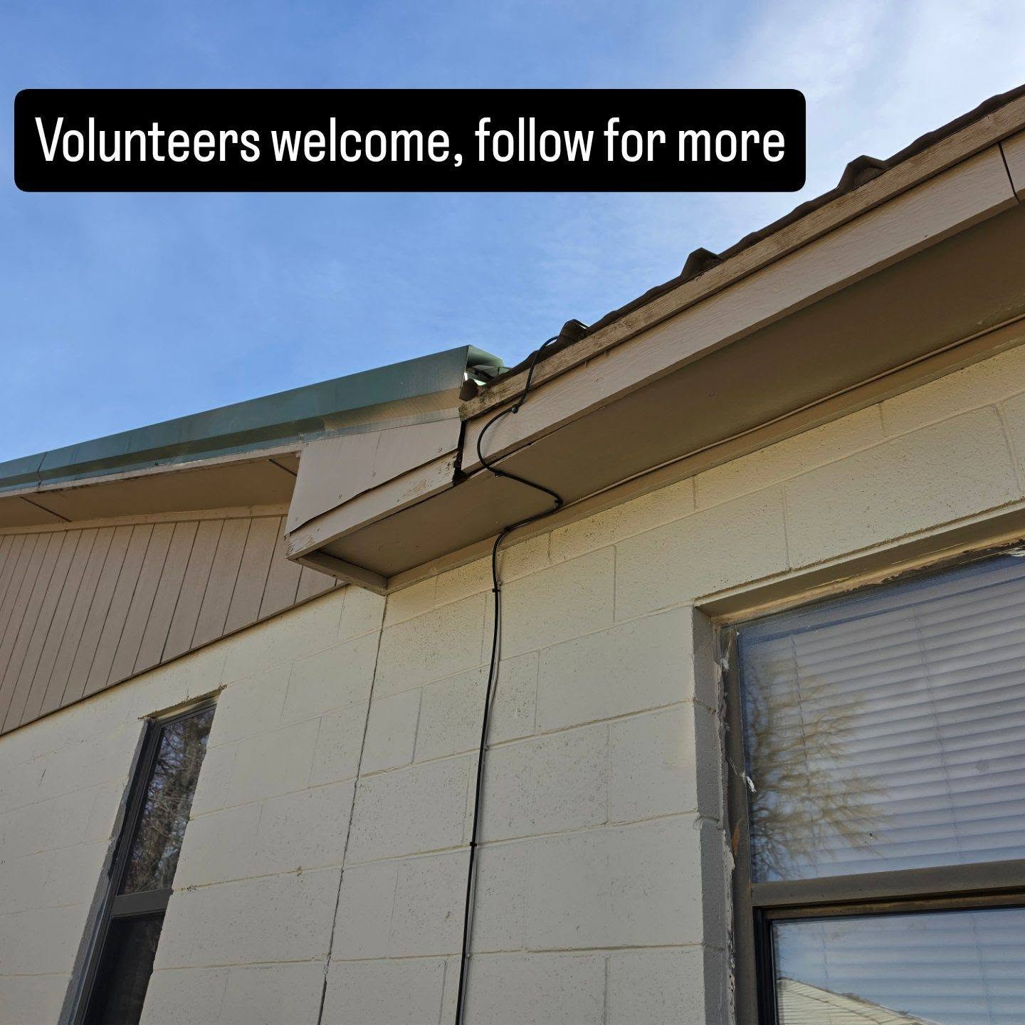 Exterior eaves documented during the Choctaw Senior Center walkthrough