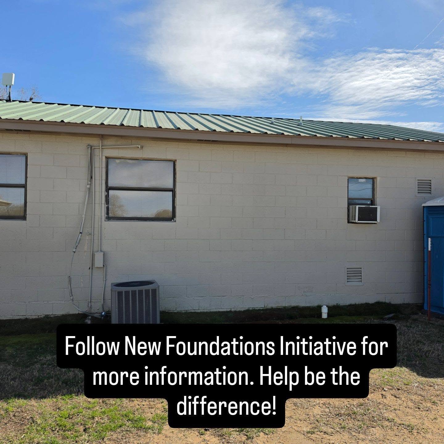 Roofline documented during the Choctaw Senior Center walkthrough