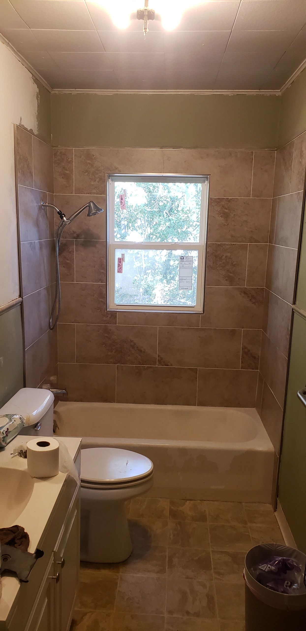 Bathroom after prior repair work
