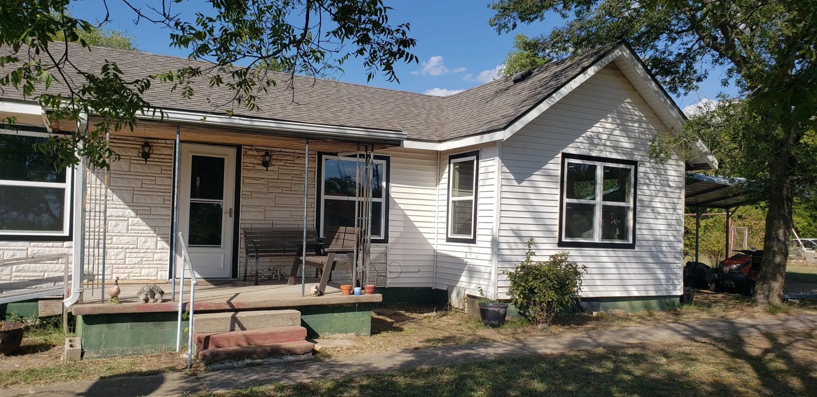 Completed exterior home repair work